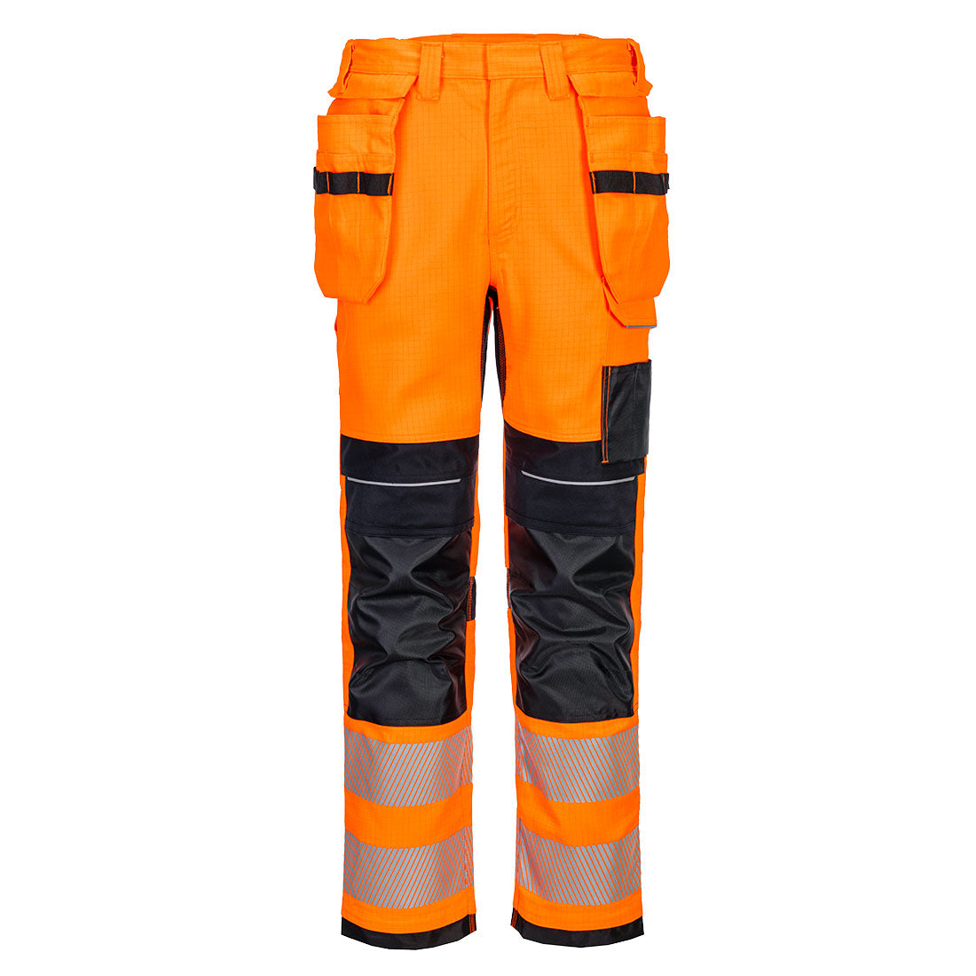 Portwest PW3 Modaflame Work HVO FR Holster Trousers in Orange/Navy, image 2