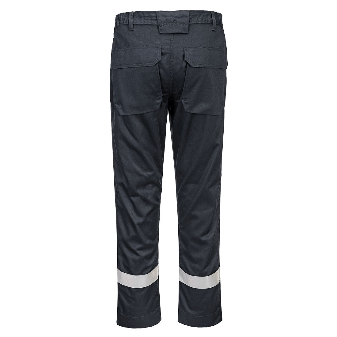 Portwest FR417 Bizflame Work+ FR Trousers in Black, back view