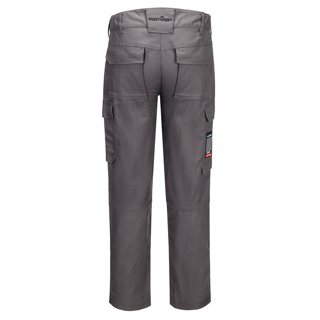 Portwest FR454 Bizflame Industry FR Trousers in Grey, back view
