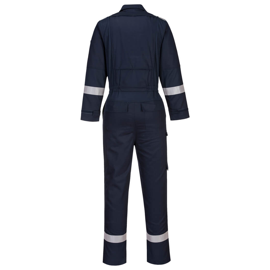Portwest FR501 Bizflame Work Stretch Panelled FR Coverall in Navy, back view