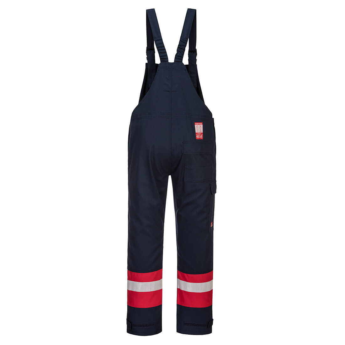 Portwest FR57 Bizflame Work Two Tone FR Bib and Brace in Navy, back view