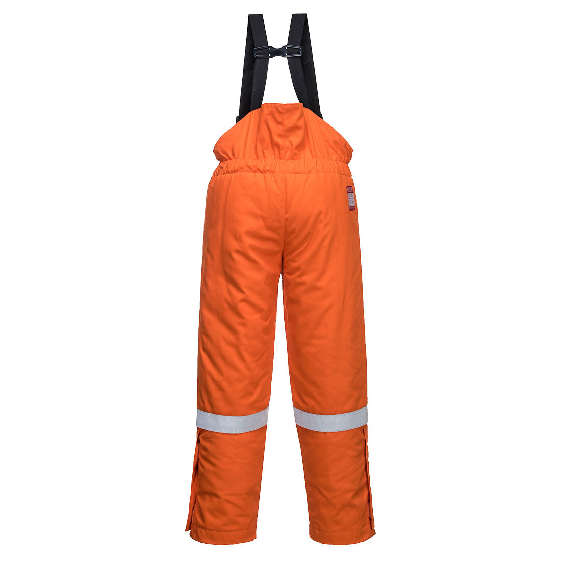Portwest FR58 Bizflame Work FR Insulated Bib and Brace in Orange, back view