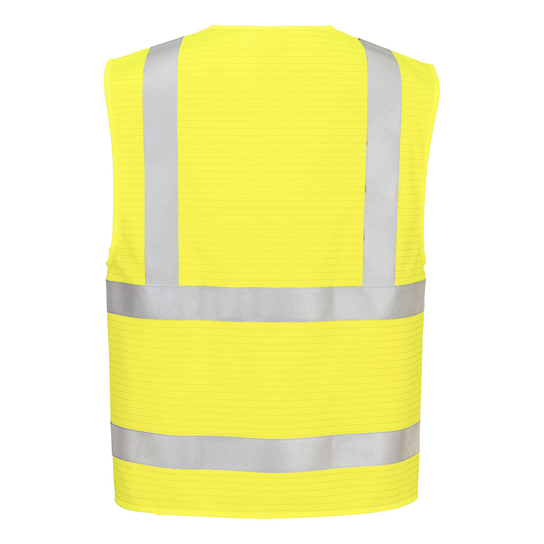 Portwest FR615 Bizflame Hi-Vis FR Zip Vest in Yellow, back view