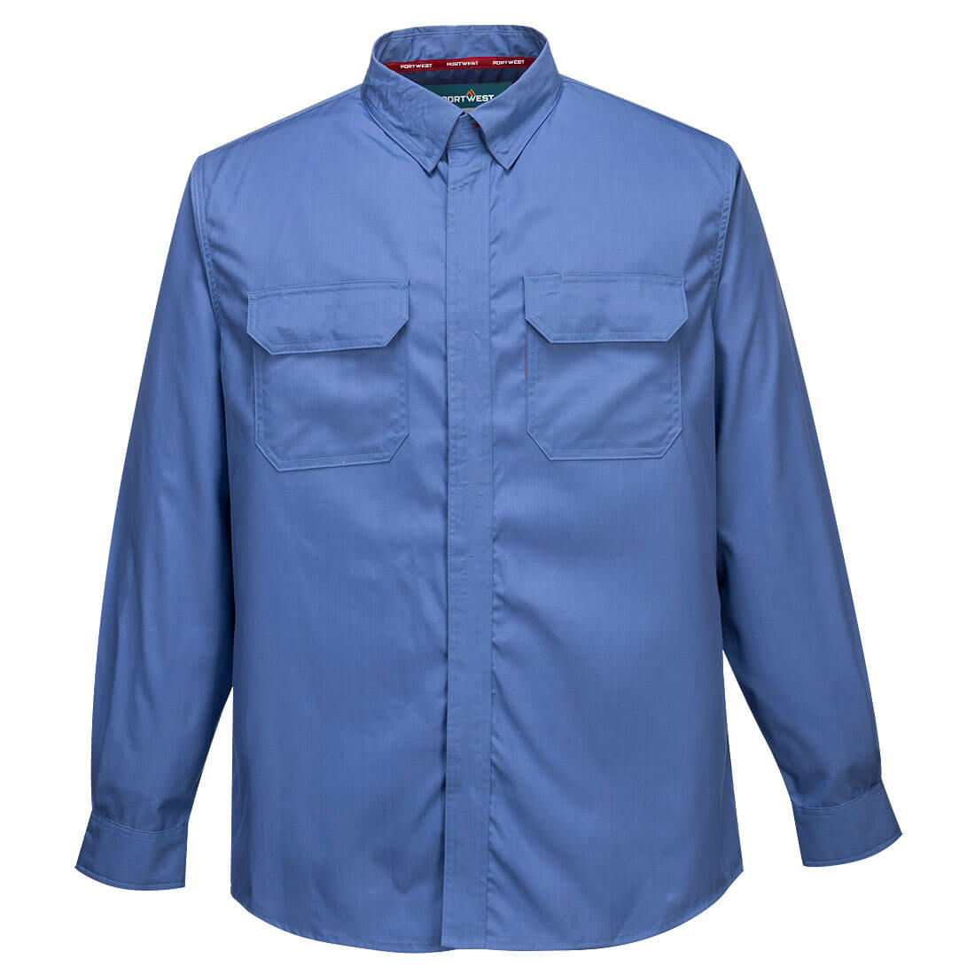 Portwest Bizflame Work Lightweight FR Shirt in Blue, main product image