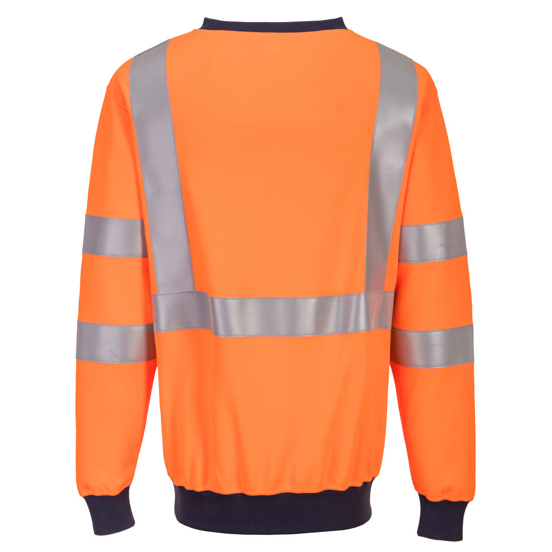 Portwest FR703 Modaflame Knit HVO FR Sweatshirt in Orange, back view
