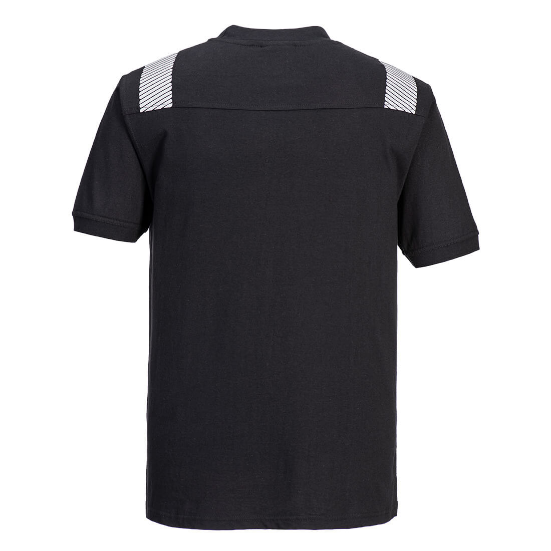 Portwest FR712 WX3 Modaflame Knit FR Short Sleeve T-Shirt in Black, back view