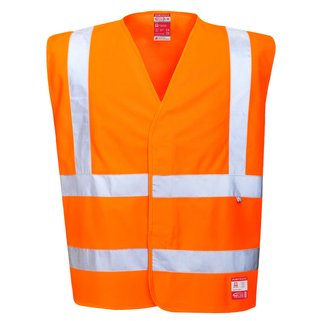 Portwest Bizflame Hi-Vis FR Vest in Orange, main product image