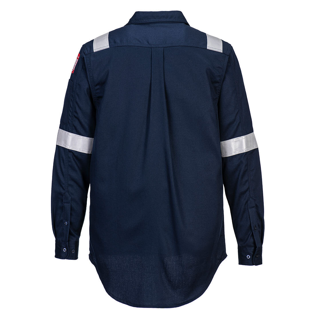 Portwest FR720 Bizflame Work Lightweight FR Shirt in Navy, back view