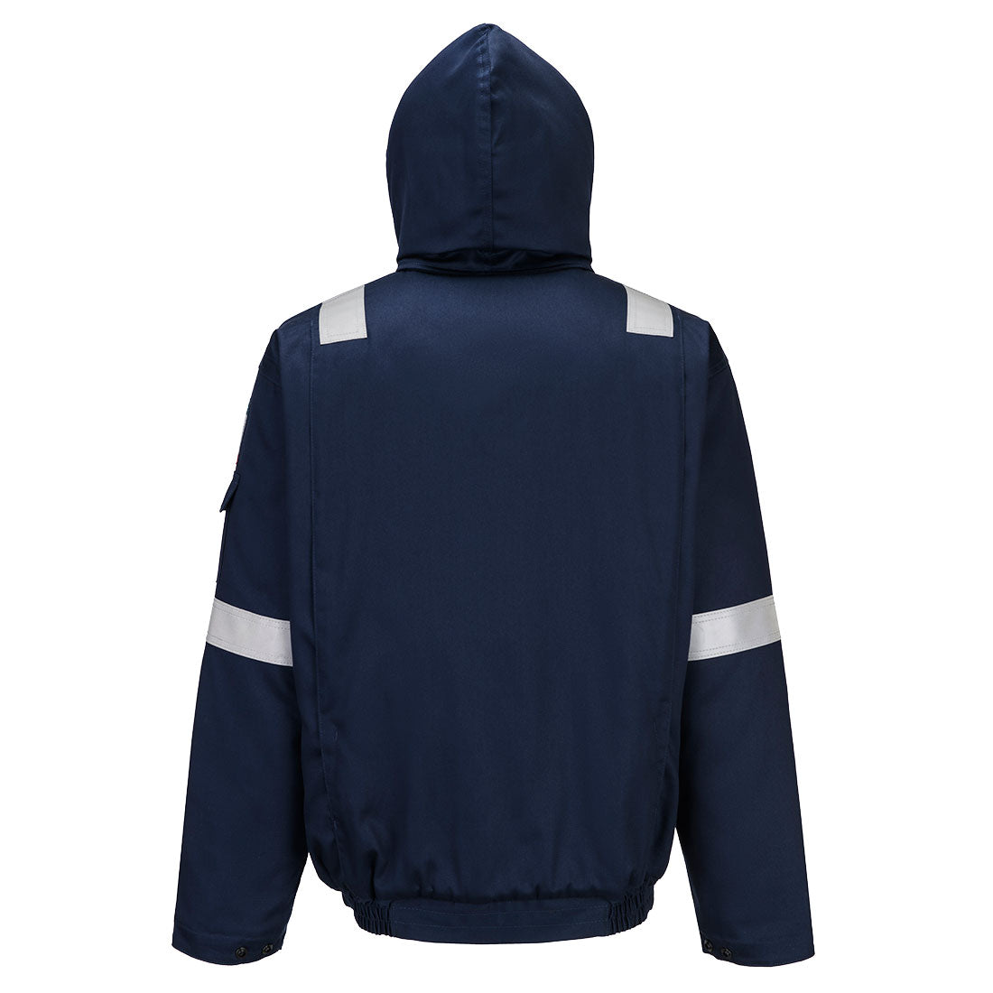 Portwest FR731 Bizflame Work+ FR Insulated Bomber Jacket in Navy, back view