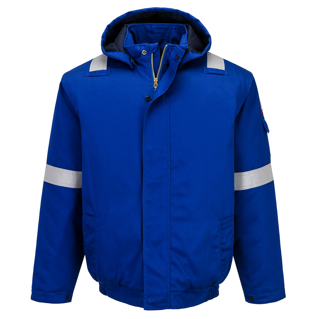 Portwest Bizflame Work+ FR Insulated Bomber Jacket in Royal Blue, image 2