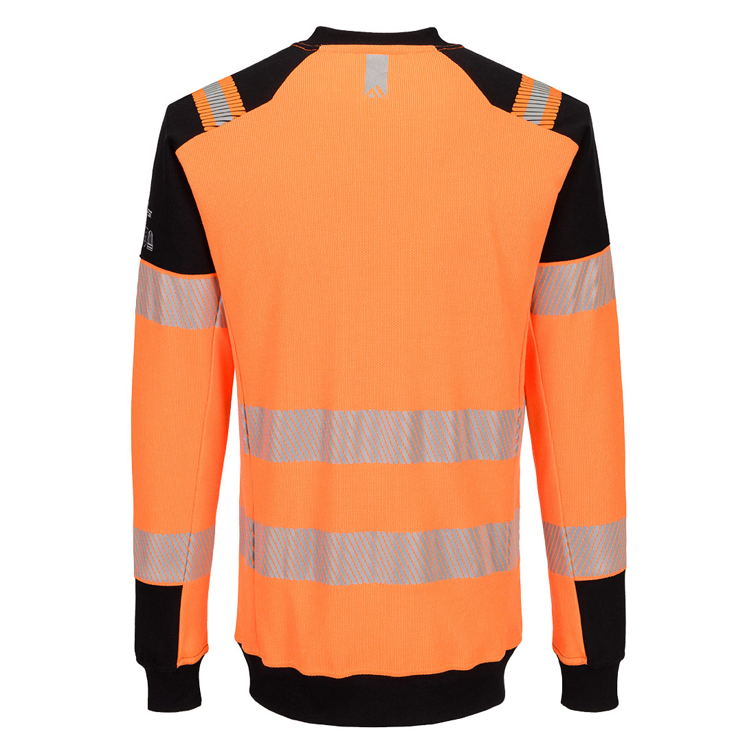 Portwest FR755 PW3 Modaflame Knit HVO FR Sweatshirt in Orange/Black, back view