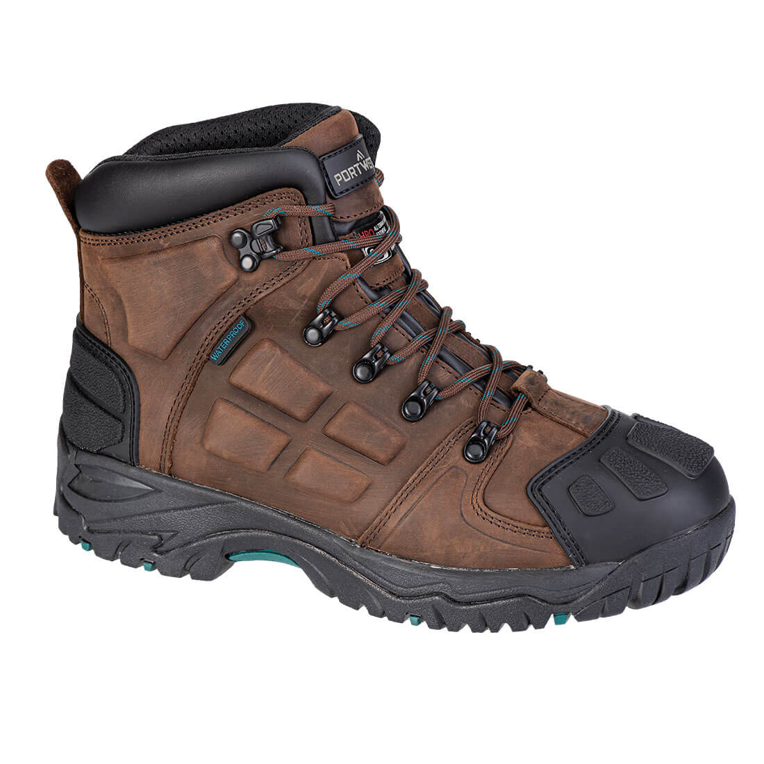 Portwest Steel Leather Ankle Boot S7 HRO CI LG SR SC FO in Brown, image 2