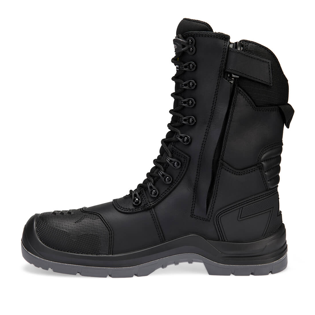 Portwest FV03 Composite Leather High Boot S7L ESD HRO LG FO SC CI SR in Black, back view