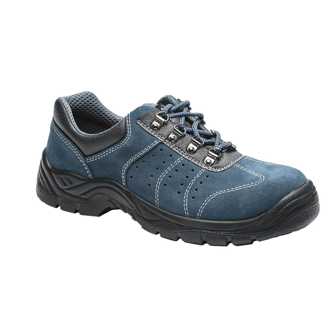Portwest Steel Suede Leather Low Shoe S1P SR FO in Blue, main product image