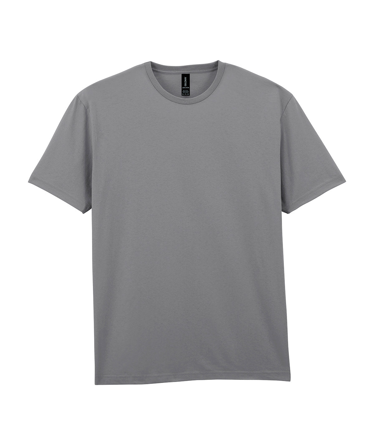 Gildan Light cotton adult t-shirt in Charcoal, front view