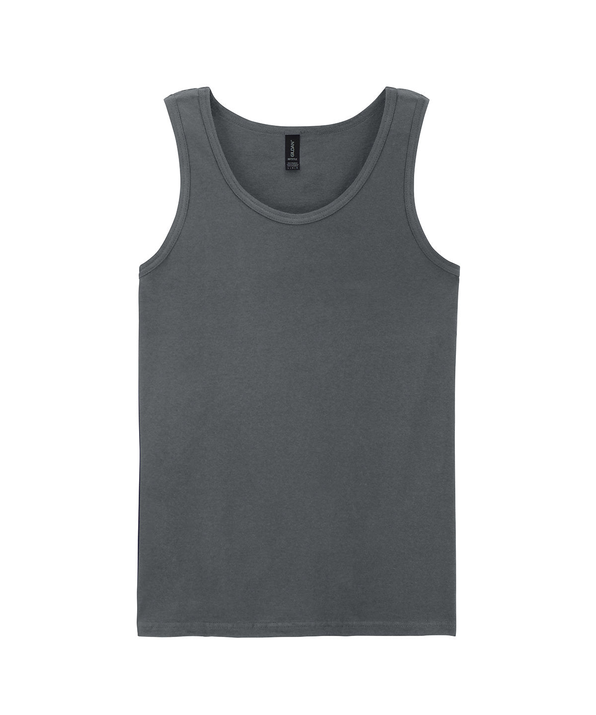 Gildan Softstyle adult tank top in Charcoal, front view