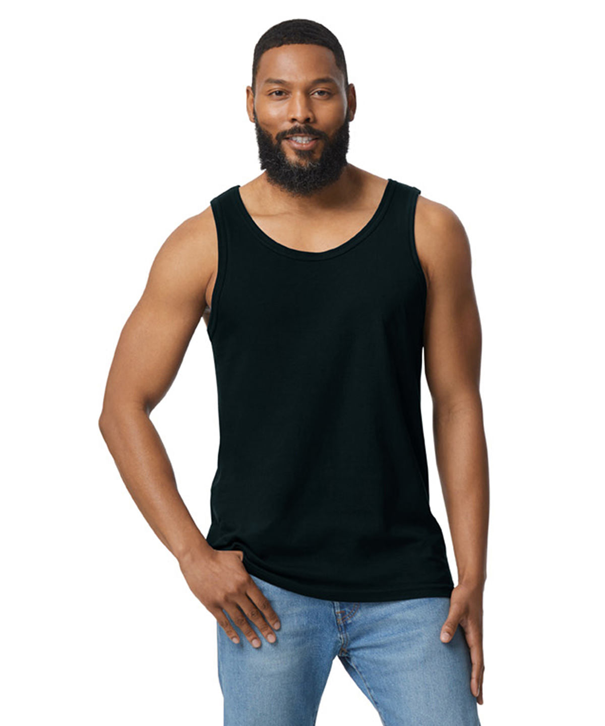 Gildan Softstyle adult tank top, lifestyle photo