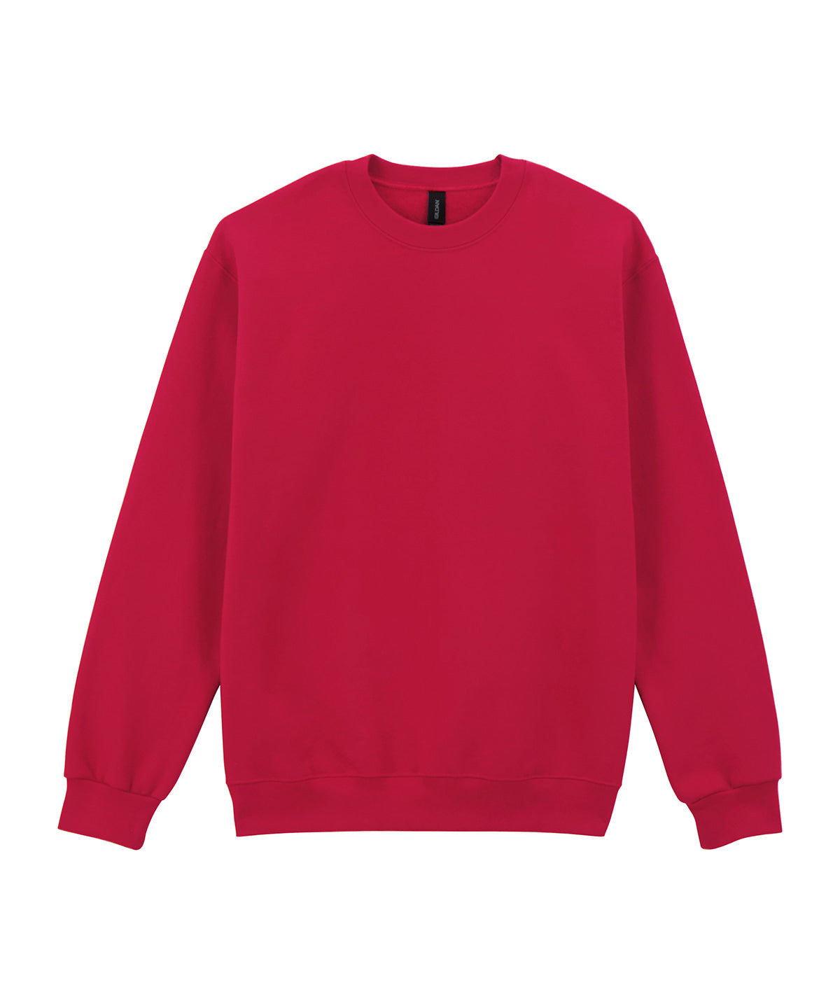 Gildan Hammer Maxweight adult crew neck sweatshirt in Cherry Red, front view