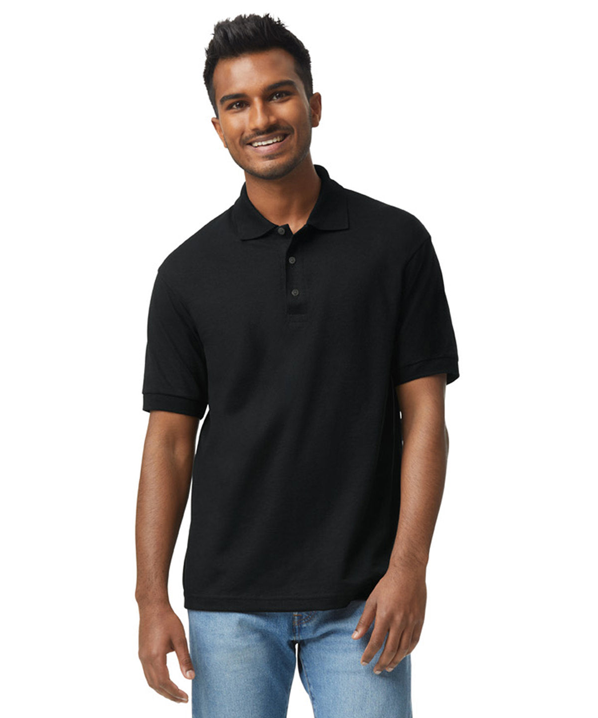 Gildan DryBlend Jersey knit polo, lifestyle photo