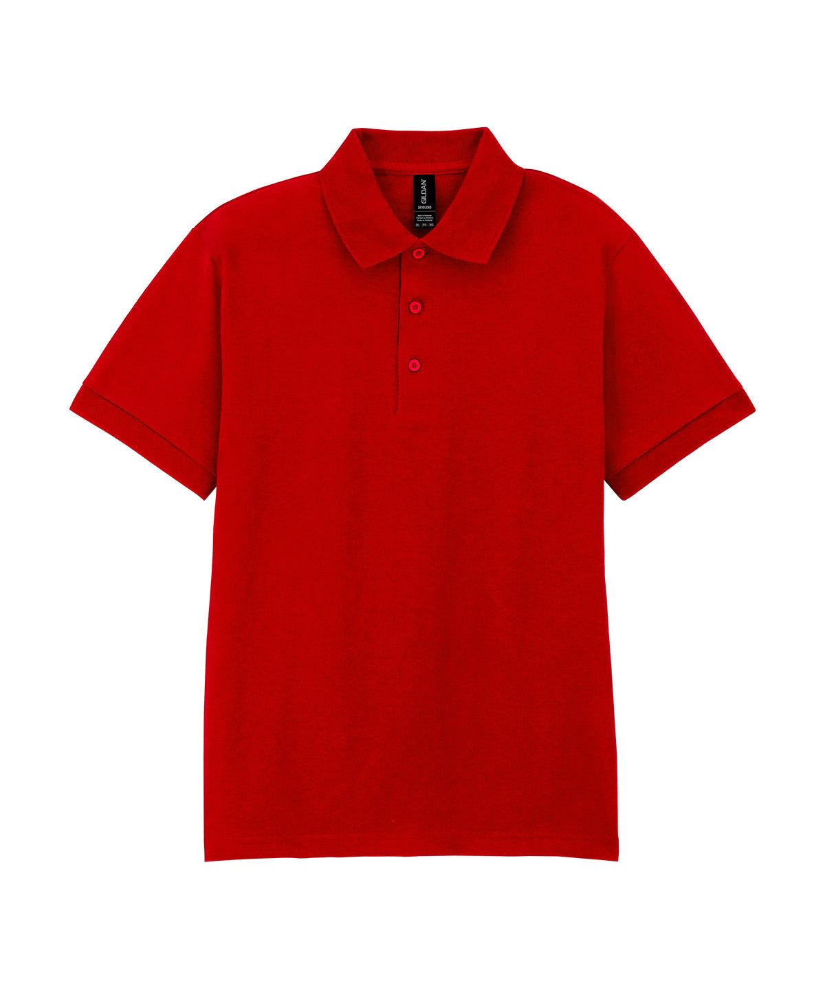 Gildan DryBlend Jersey knit polo in Red, front view