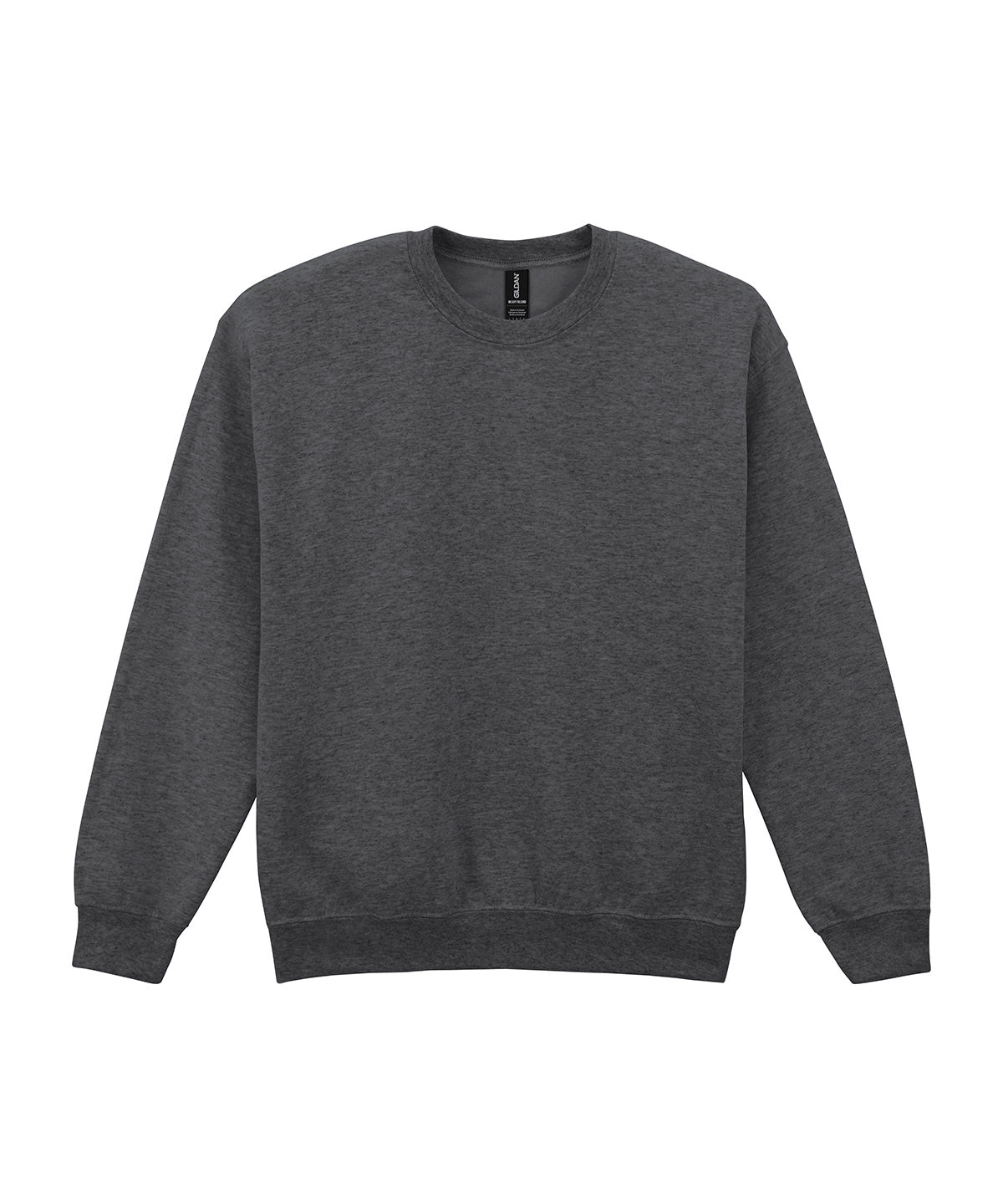 Gildan Heavy Blend adult crew neck sweatshirt in Fan Charcoal Heather, front view