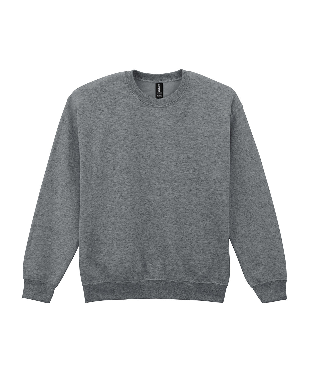 Gildan Heavy Blend adult crew neck sweatshirt in Graphite Heather, front view