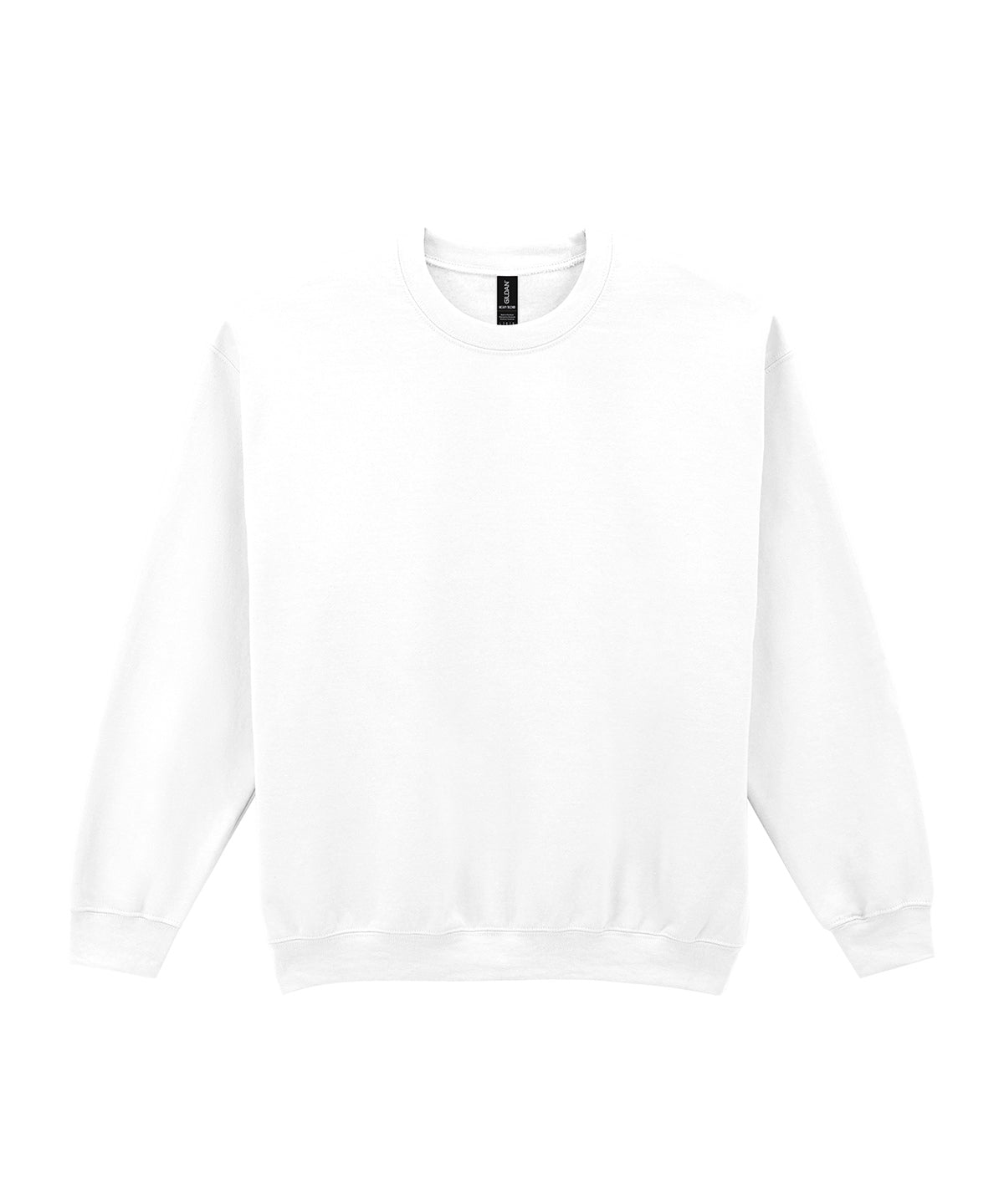 Gildan Heavy Blend adult crew neck sweatshirt in White, front view