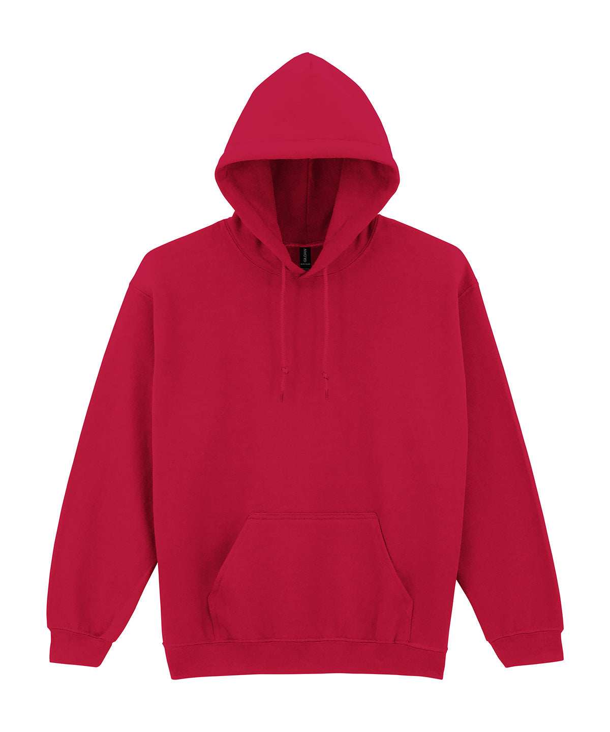 Gildan Heavy Blend hooded sweatshirt in Cherry Red, front view
