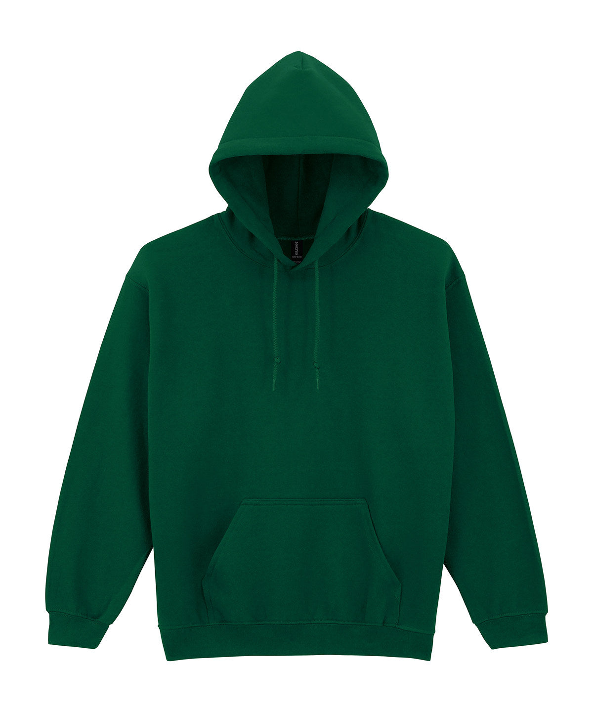Gildan Heavy Blend hooded sweatshirt in Fan Dark Green, front view