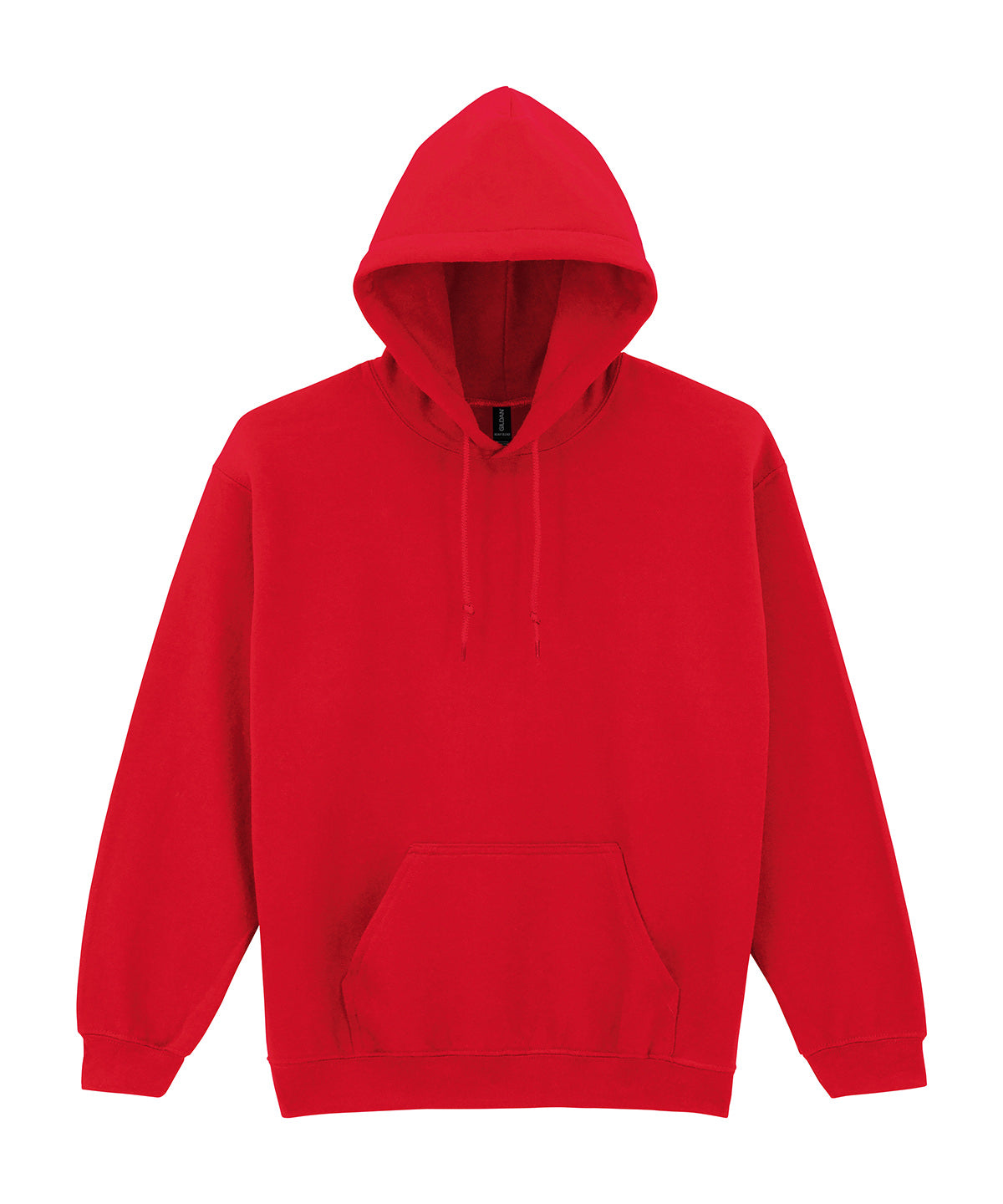 Gildan Heavy Blend hooded sweatshirt in Red, front view