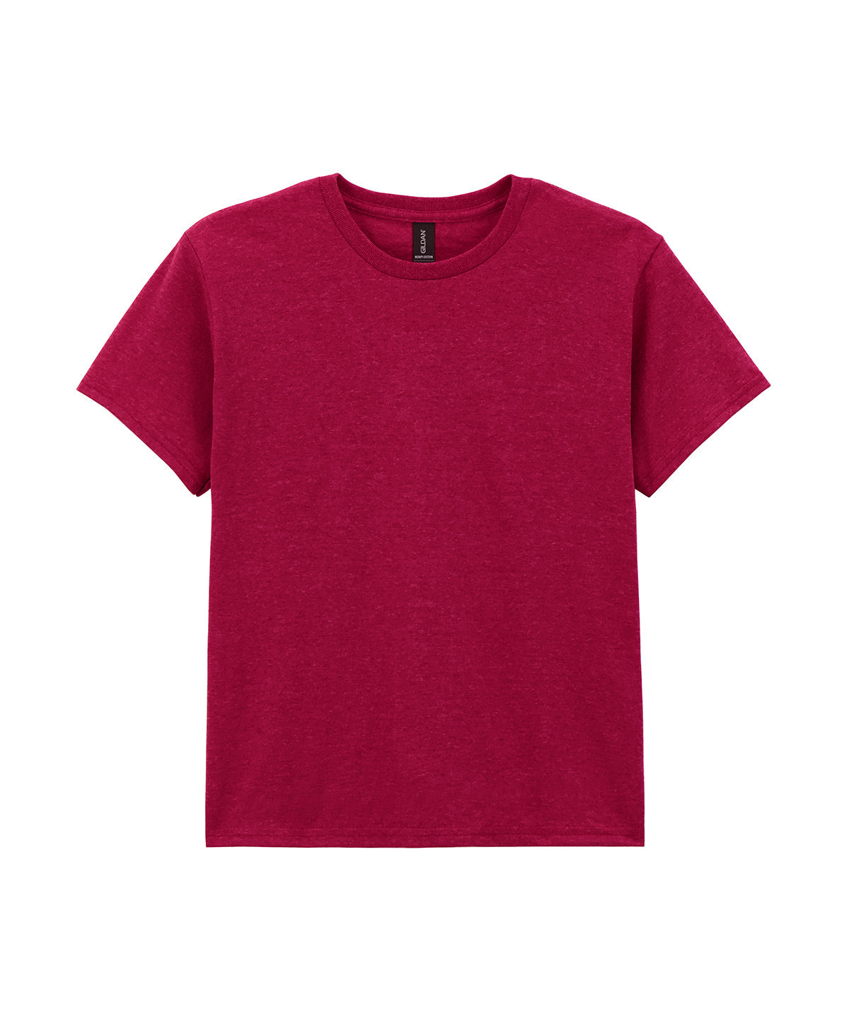 Gildan Heavy Cotton youth t-shirt in Cardinal Red, front view