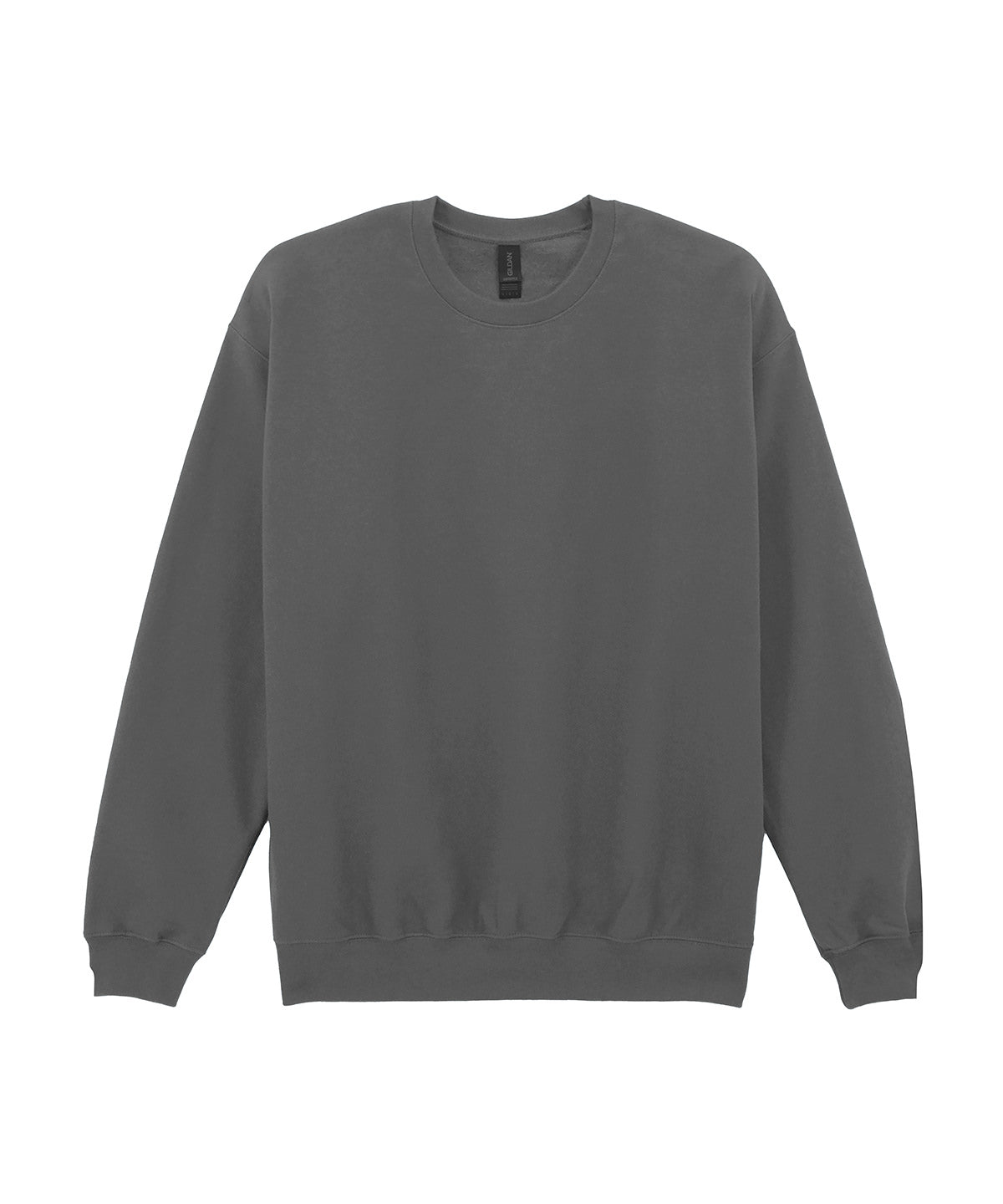 Gildan Softstyle midweight fleece adult crew neck in Charcoal, front view