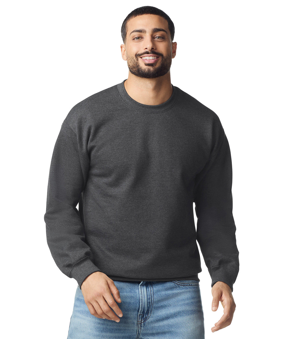 Gildan Softstyle midweight fleece adult crew neck, lifestyle photo