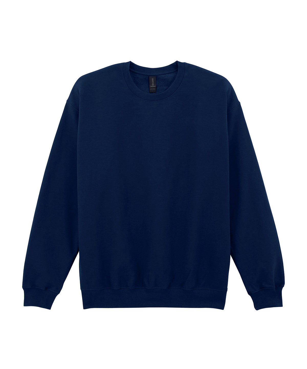 Gildan Softstyle midweight fleece adult crew neck in Navy, front view