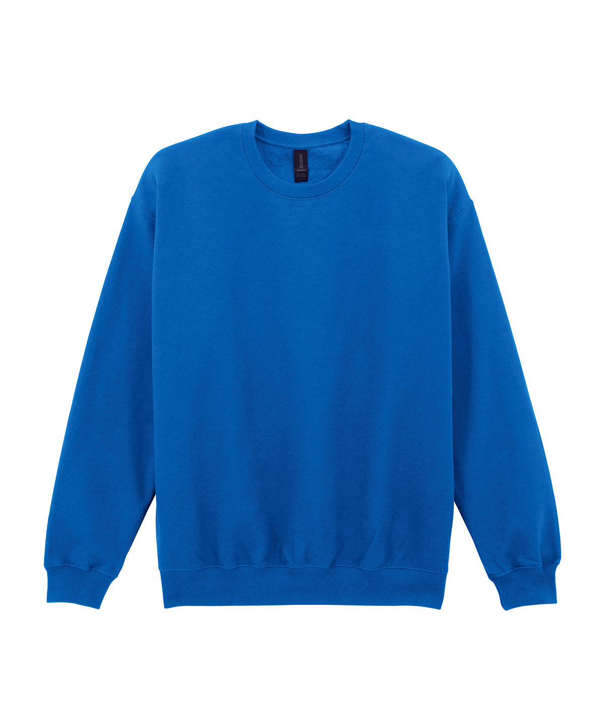 Gildan Softstyle midweight fleece adult crew neck in Royal, front view