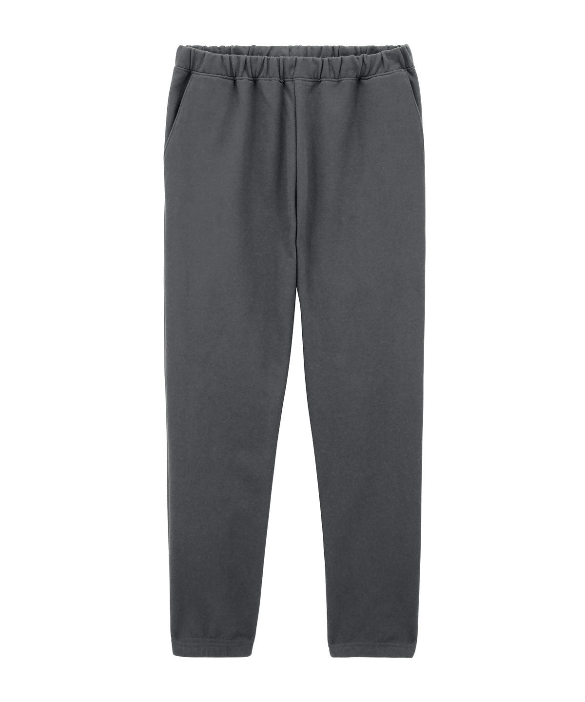 Gildan Softstyle midweight adult pocket sweatpants in Charcoal, front view