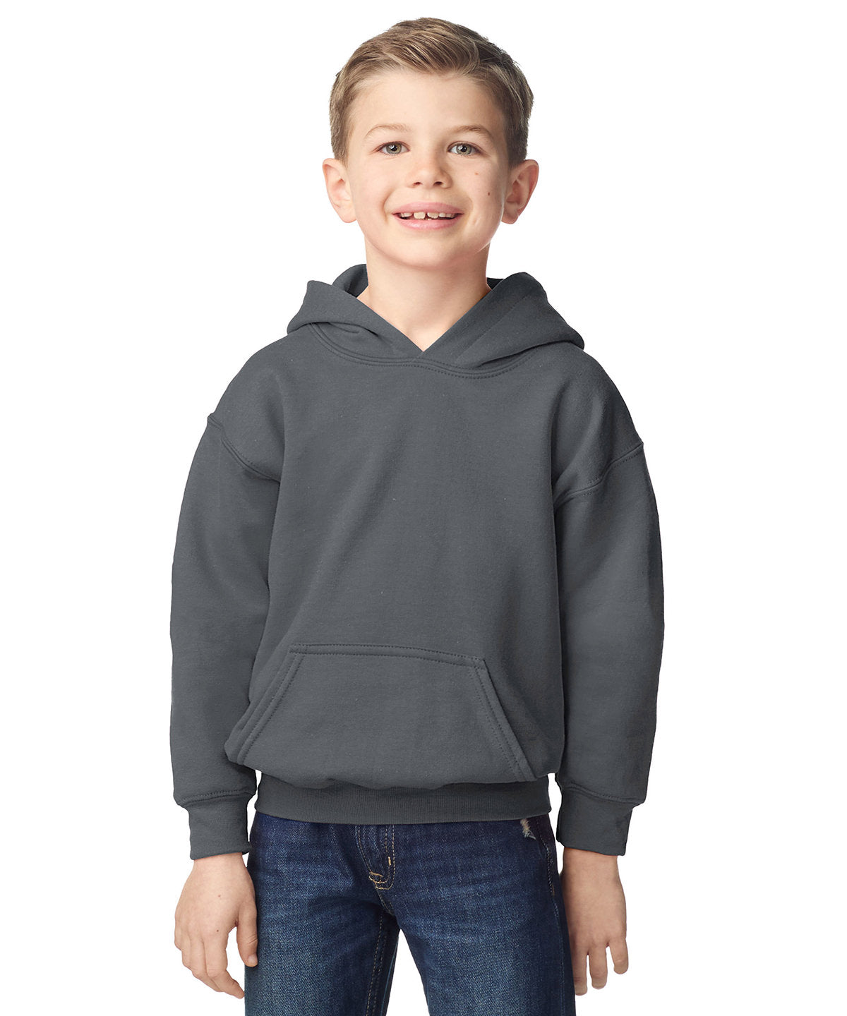 Gildan Heavy Blend youth hooded sweatshirt, lifestyle photo