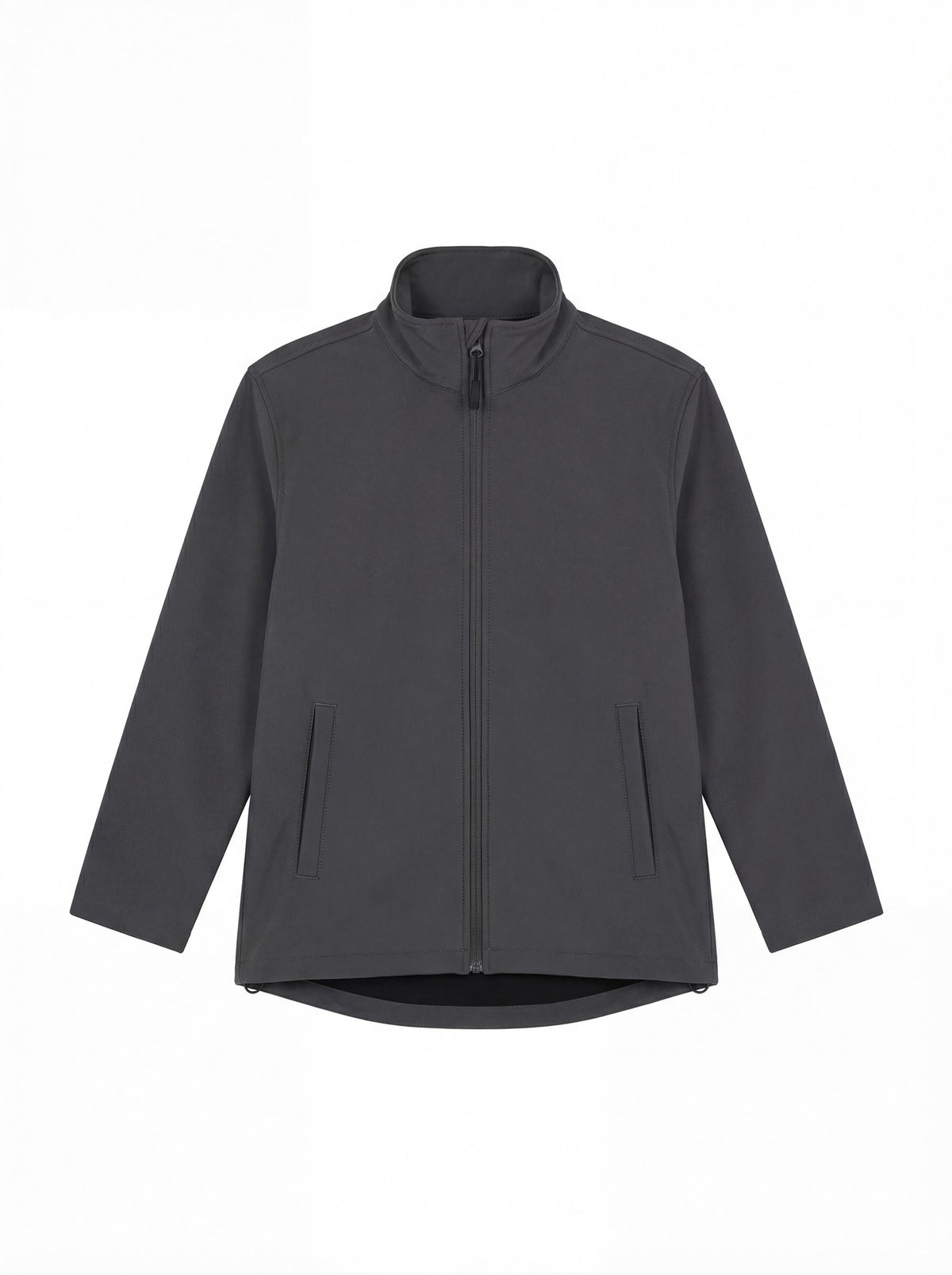 Uneek Eco Full Zip Softshell Jacket in Charcoal, front view