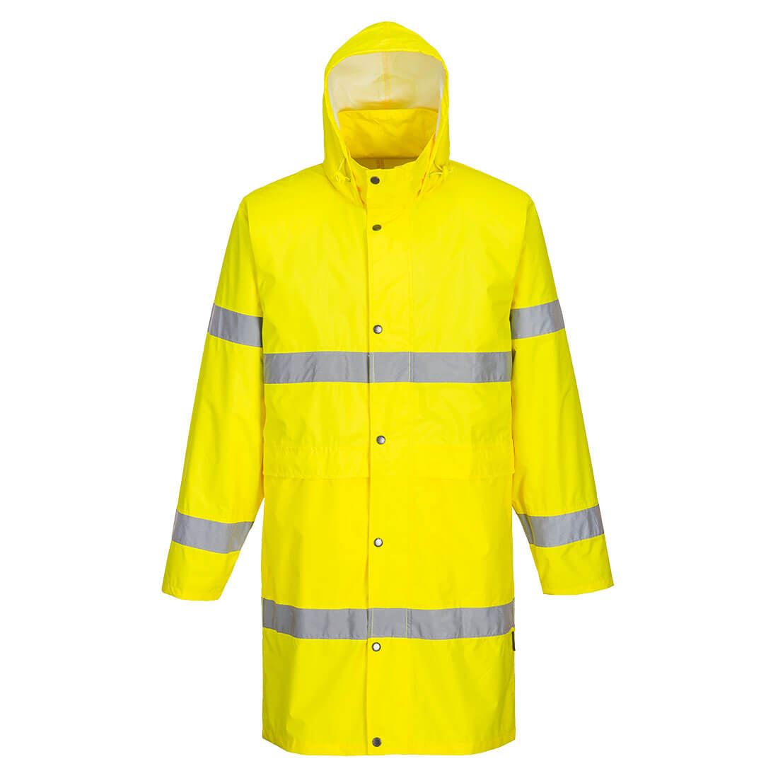 Portwest Hi-Vis Rain Coat 100cm in Yellow, image 2