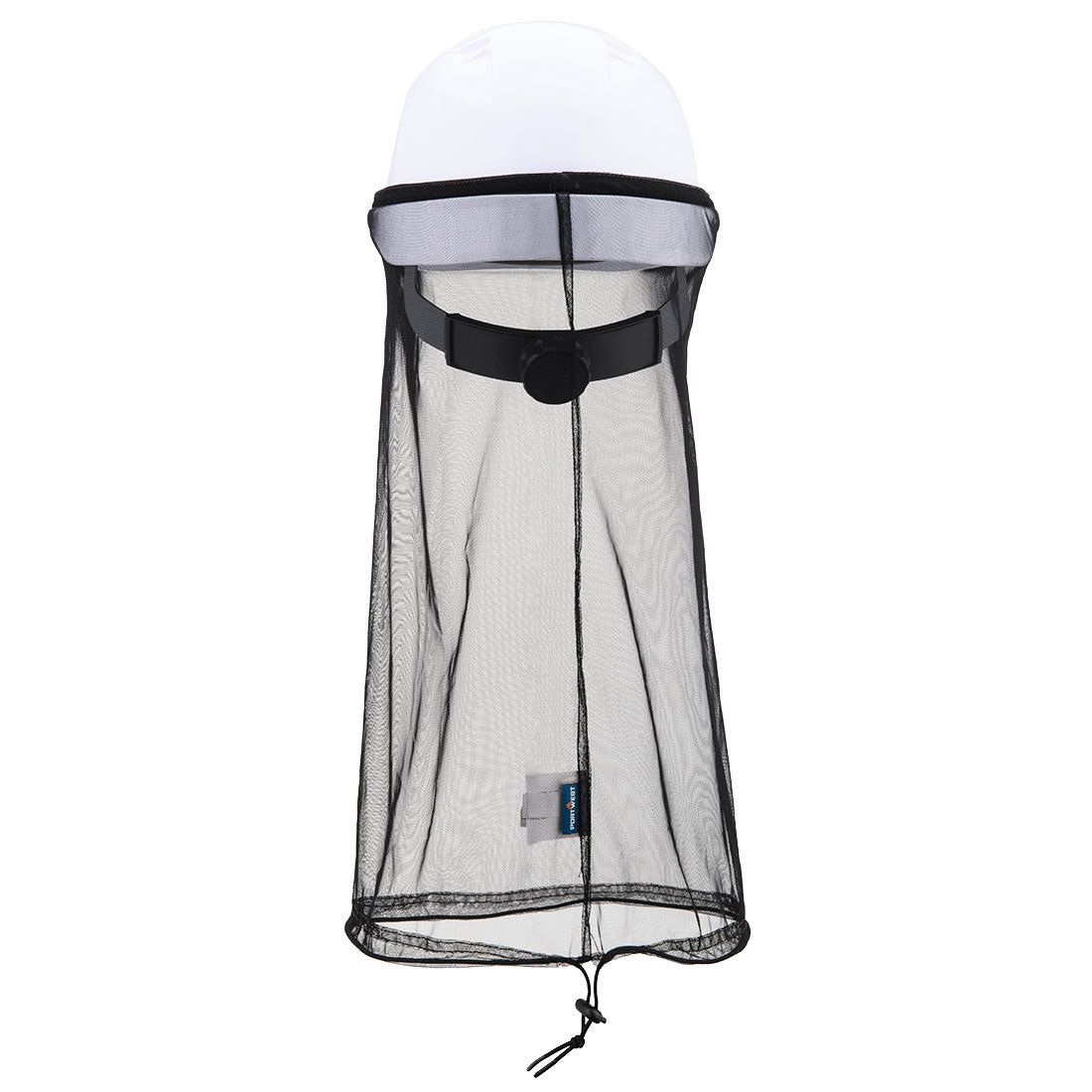 Portwest HA34 Packable Helmet Insect Net in Black, back view