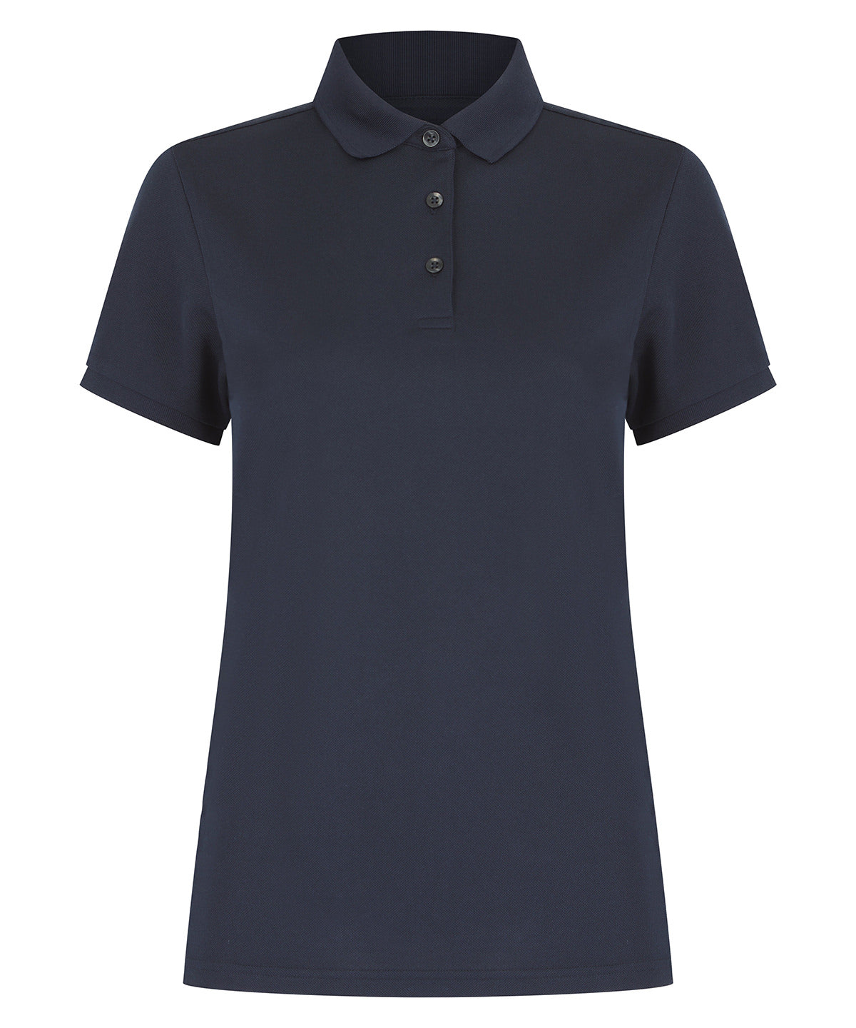 Henbury Women’s recycled polyester polo shirt in Navy, front view