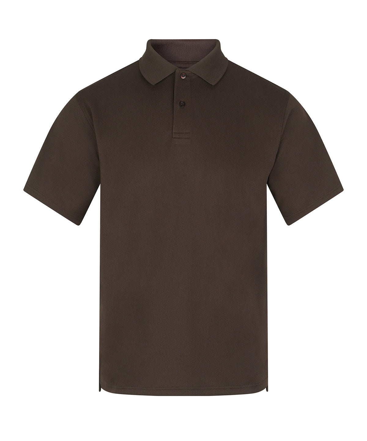 Henbury Coolplus polo shirt in Chocolate, front view