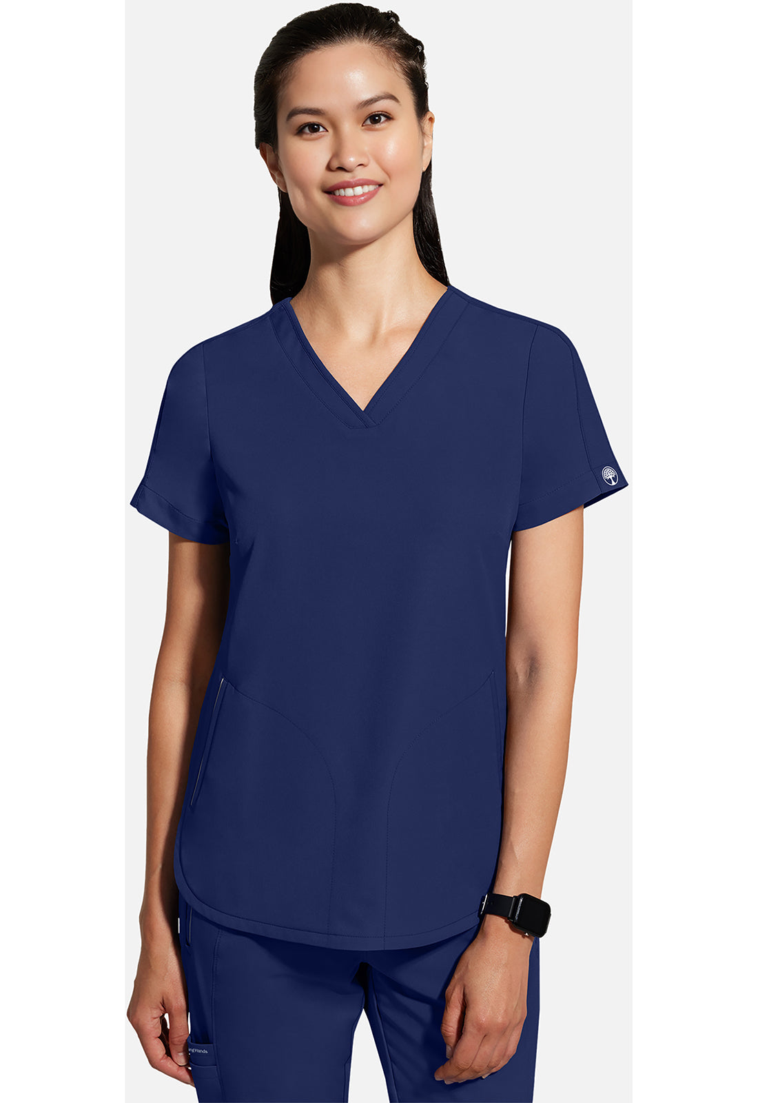 Healing Hands HHE2285 Skyler Top - Navy (front)