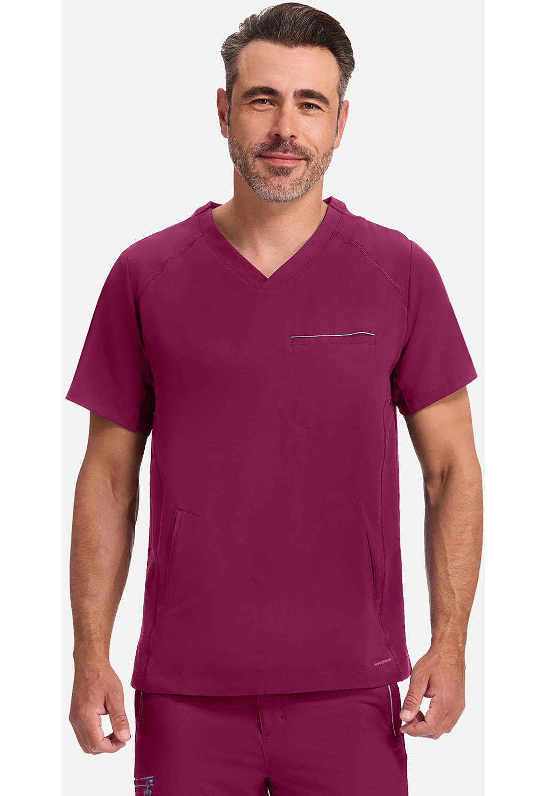 Healing Hands HHE2382 Steven Top - Wine (front)