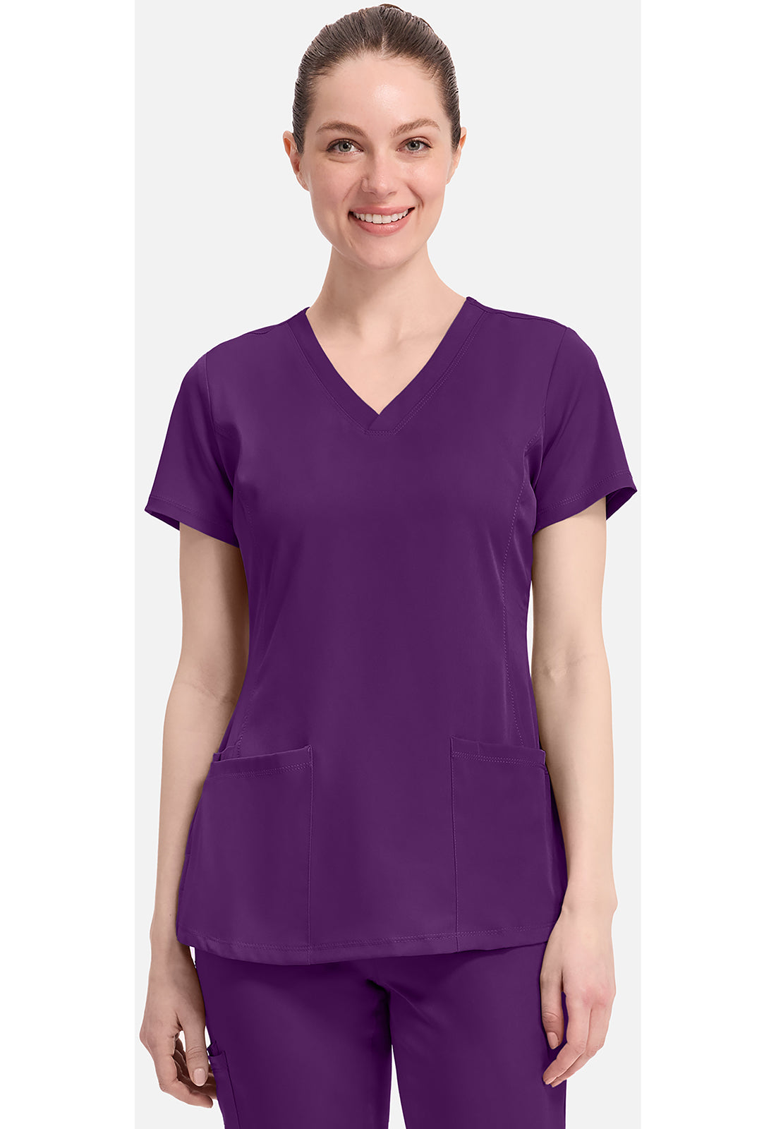 Healing Hands HHE2500 Monica Top - Eggplant (front)