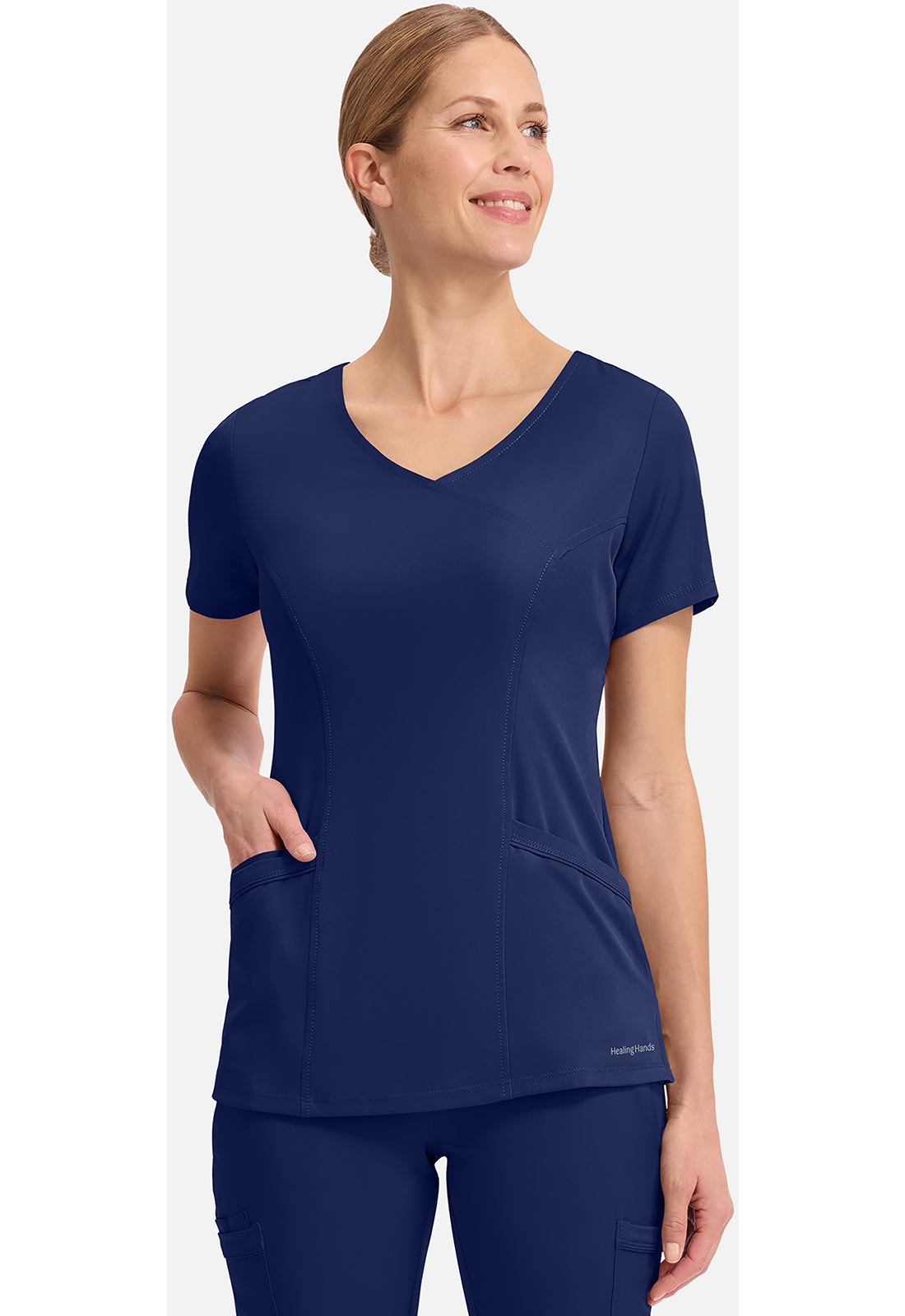 Healing Hands HHE2525 Madison Top - Navy (front)