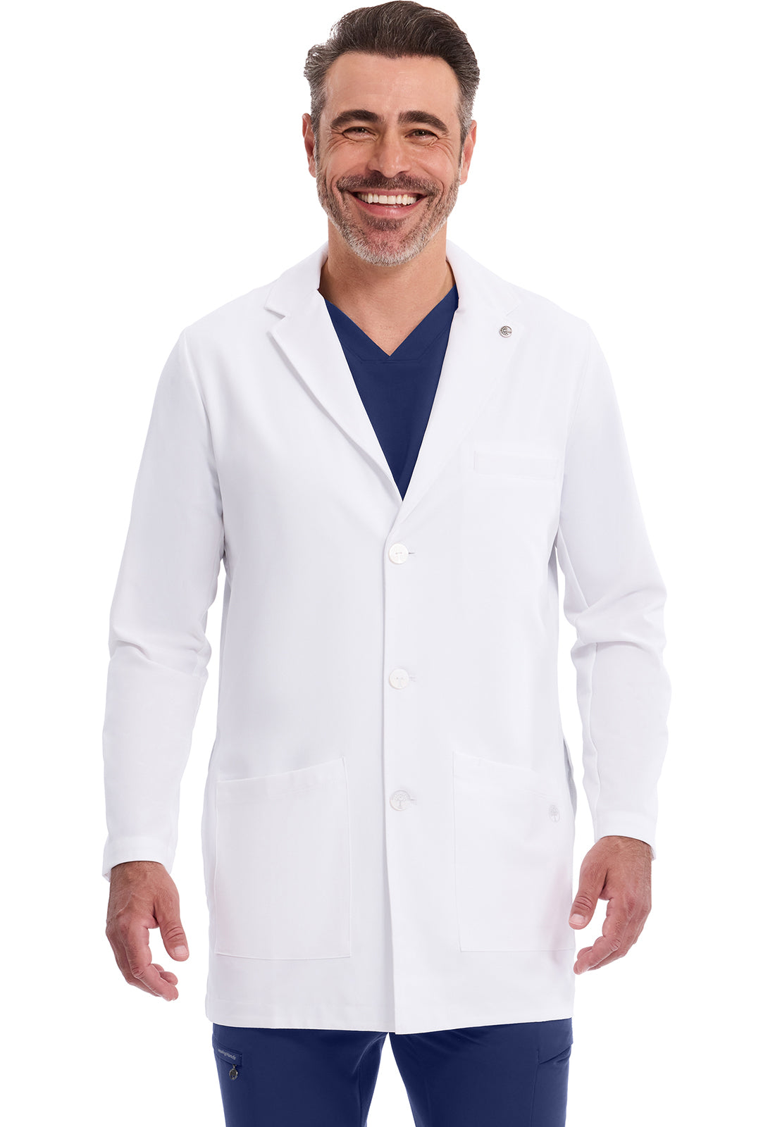 Healing Hands HHE5100 Logan Labcoat - WHITE (front)