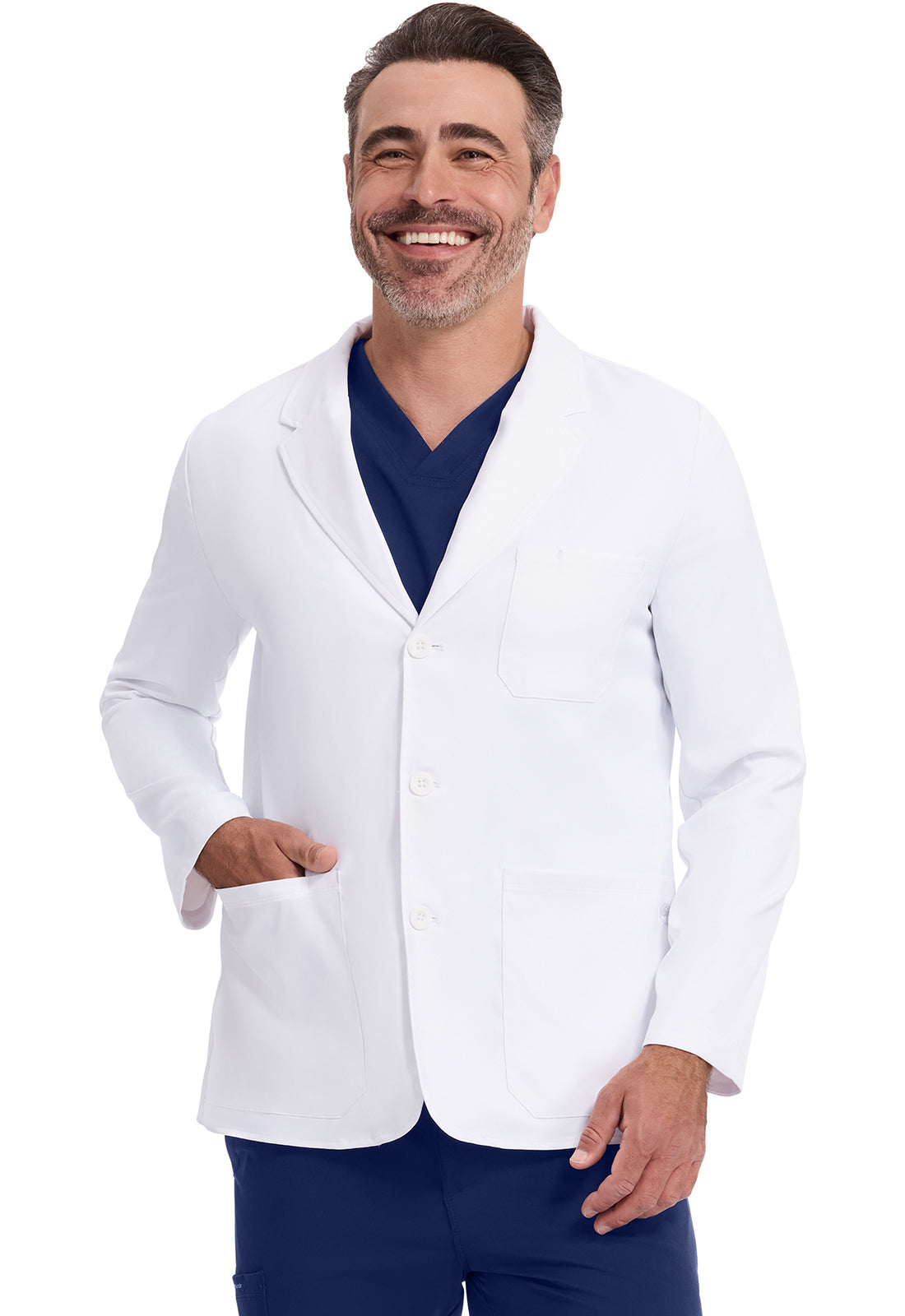 Healing Hands HHE5150 Leo Labcoat - WHITE (front)