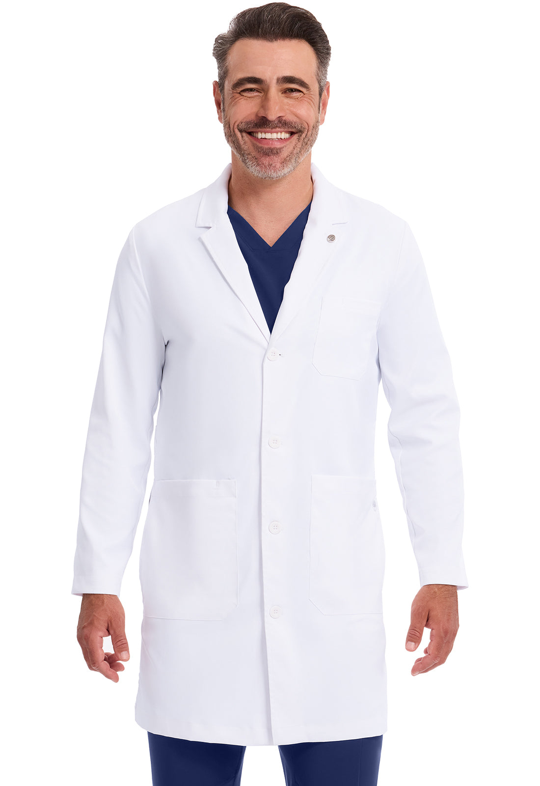 Healing Hands HHE5151 Luke Labcoat - WHITE (front)