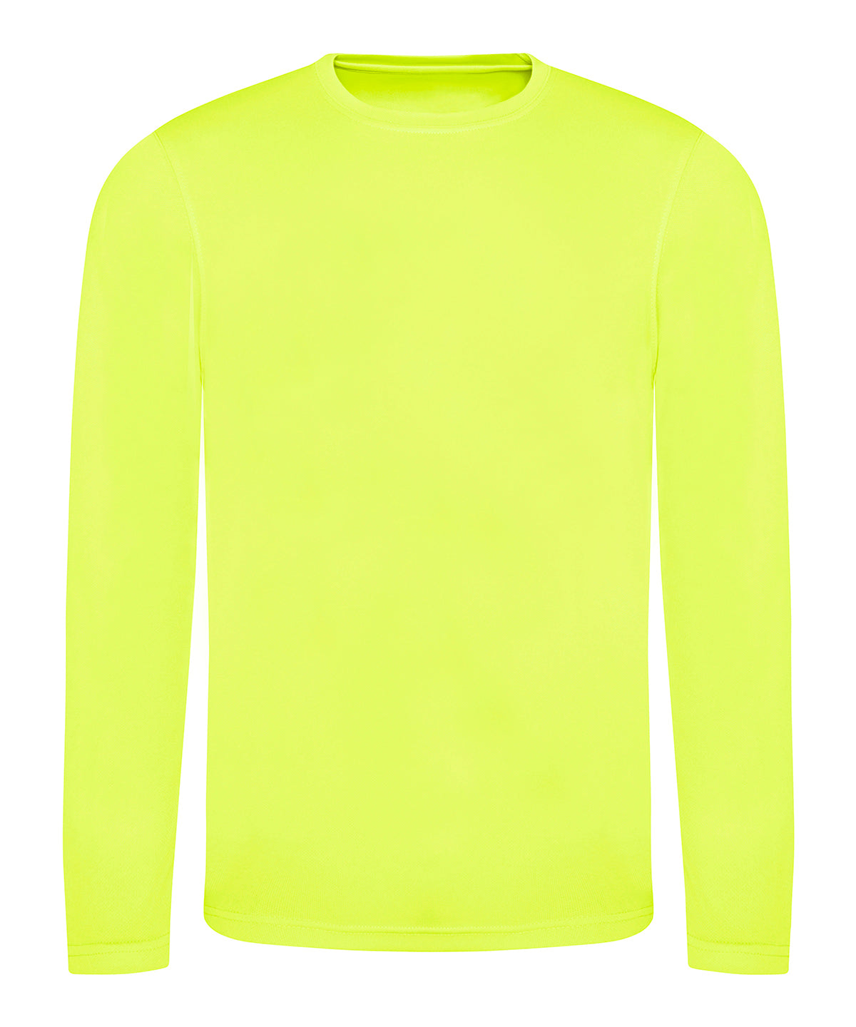 AWDis Just Cool Long sleeve cool T in Electric Yellow, front view